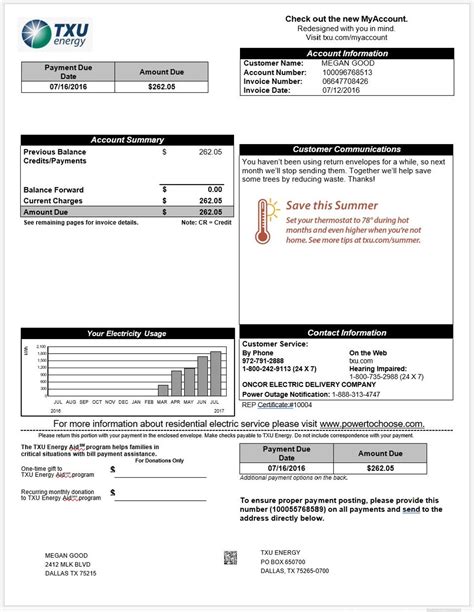 Customizable Editable Txu Energy Bill Etsy