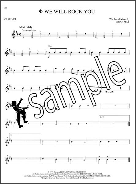 Queen Instrumental Play Along Clarinet Sheet Music Book With Cd Ebay