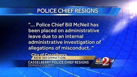 Casselberry Police Chief Resigns Amid Accusations Of Misconduct Youtube