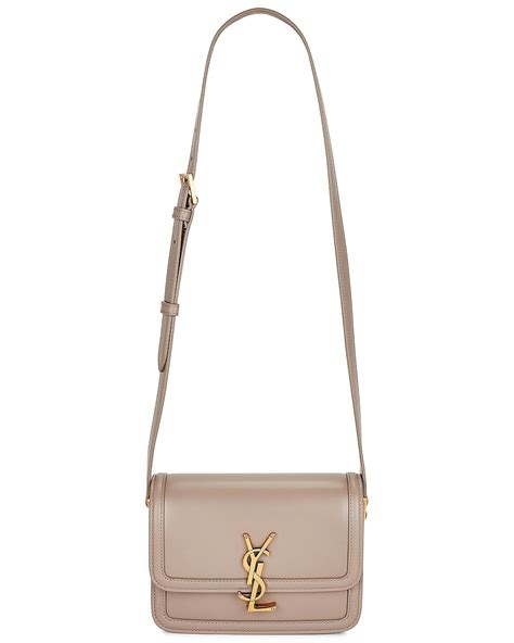 Saint Laurent Small Solferino Satchel Bag In Greyish Brown Fwrd