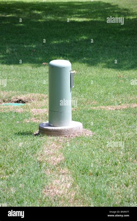 Cable Utility Box In House Front Yard Stock Photo Alamy