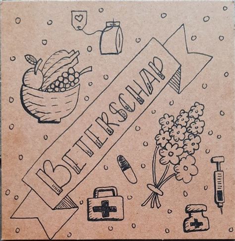 Beterschapskaart Handlettering Doodle Handlettering