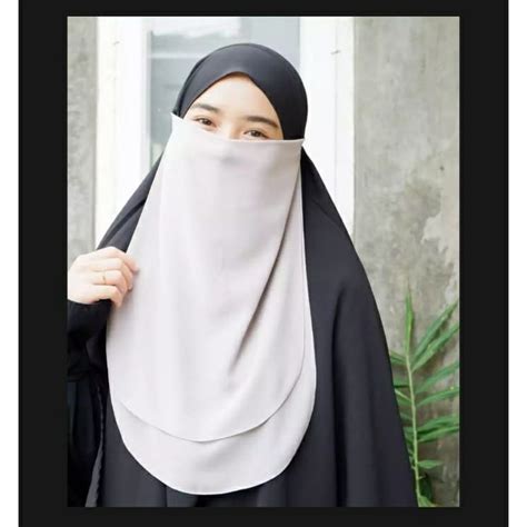 Jual Cadar Tali Lapis Niqab Lapis Cadar Layer Wolfish Tanpa