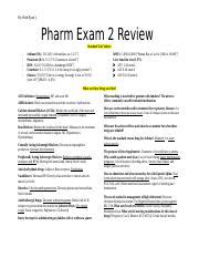 Exam Pharm Drugs Docx By Beth Ryan Pharm Exam Review Standard