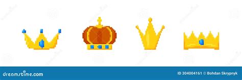 Pixel Bit Royal Crown Background High Res Wallpaper Royalty Free