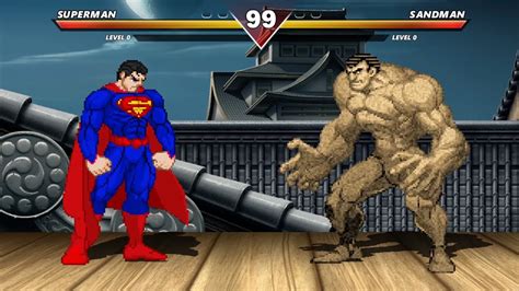 Superman Vs Sandman High Level Insane Epic Fight Youtube