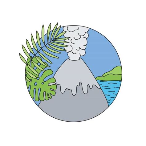 Gunung Merapi Ilustrasi Grafik Vektor And Clip Art Bebas Royalti Istock