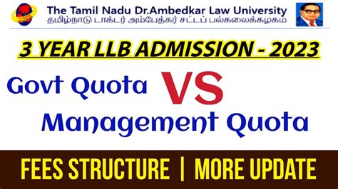 Year Llb Fees Structure Govt Law College Fees Private Govt Quota