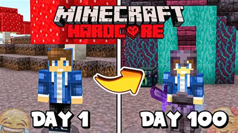 I Survived Days In MUSHROOM Biome In Minecraft HARDCORE Hindi YouTube