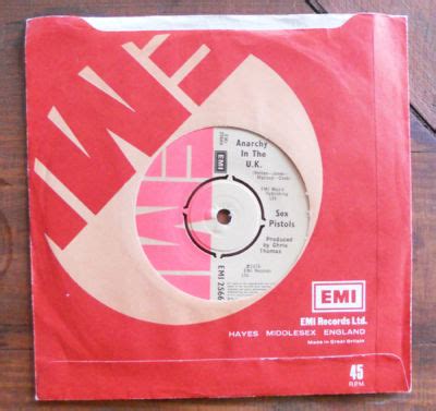 Popsike Sex Pistols Anarchy In The UK Original EMI Chris Thomas