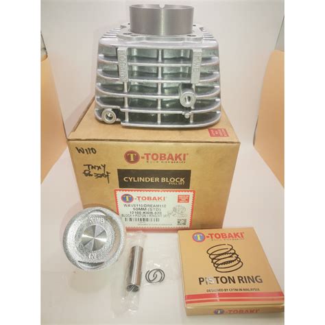 Tobaki Honda WAVE 110 DREAM 110 STD 50MM Cylinder Block Set Piston