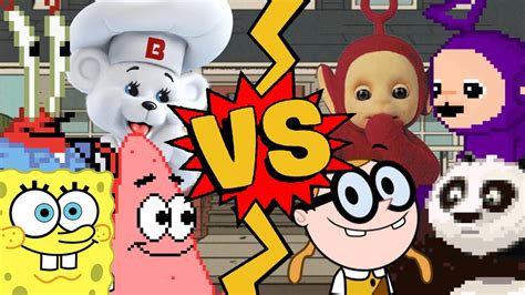 M U G E N Battles SpongeBob Patrick Mr Krab Osito Bimbo Vs Tinky