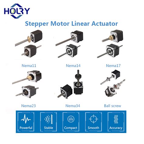 Non Captive NEMA 14 Stepper Motor Lead Linear Actuators Lead Screw