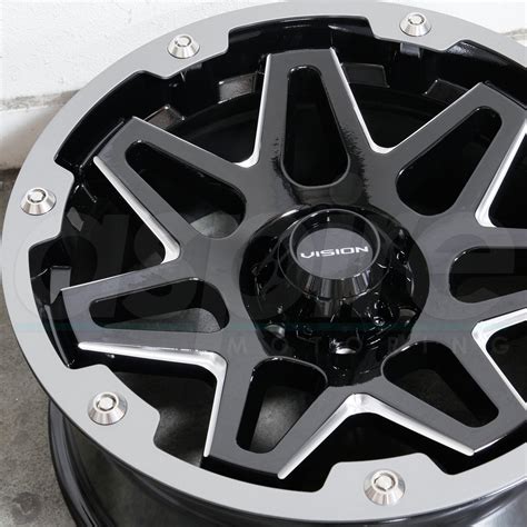 Vision Wheels 416 Se7en Black Milled Aspire Motoring