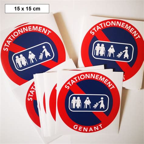 Stationnement gênant passage piétons Stickers stationnement