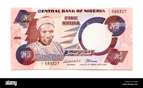 Nigeria 5 Naira Bank Note Stock Photo Alamy