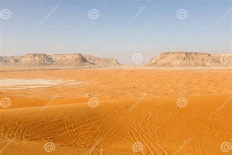 Beautiful Red Sand Dunes South Of Riyadh In Saudi Arabia Stock Image