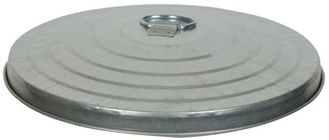 20 Gallon Light Duty Galvanized Trash Can Lid Wcd20l Case Of 2