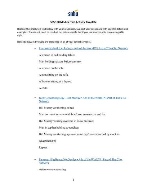 Scs Module Two Activity Template Scs Module Two Activity