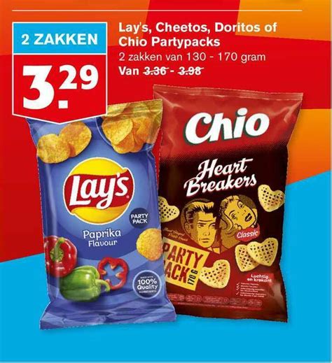 Lay S Cheetos Doritos Of Chio Partypacks 130 170 Gram Aanbieding Bij