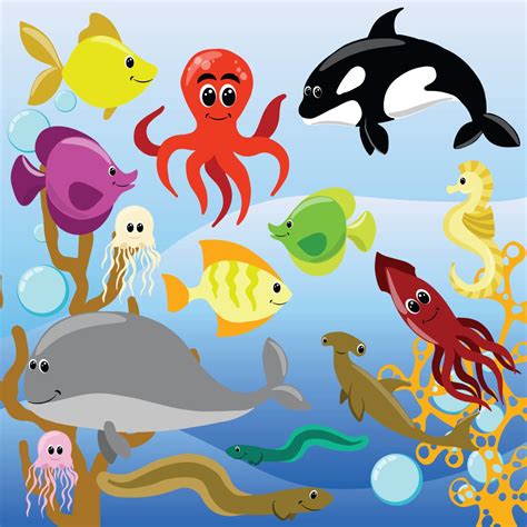 Meer Tiere Clipart Meer Clipart Grafiken Digitale Clipart