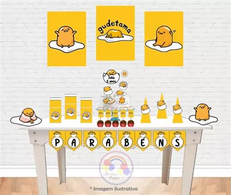 Kit Festa Em Casa Personalizado Gudetama Mercadolivre