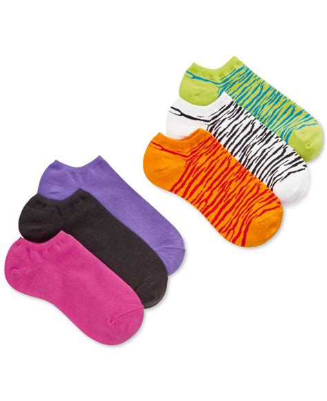 Hue Womens Cotton No Show 6 Pack Socks Lyst