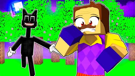 O Vizinho Conheceu O Cartoon Cat No Minecraft Youtube