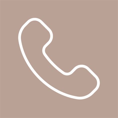 Phone Light Brown App Icon Simple Designs To Draw Brown Call Icon