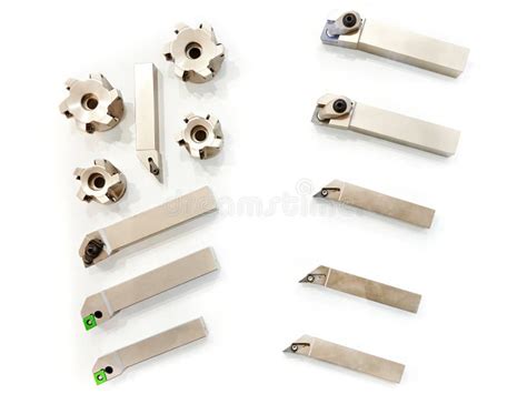 Tool Bits Milling and Lathe Cutters for Metal Isolated White Stock ...