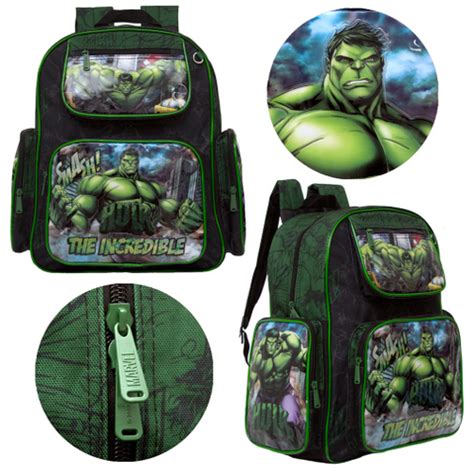 Mochila Escolar Juvenil Masculina C Lancheira Incrivel Hulk Submarino