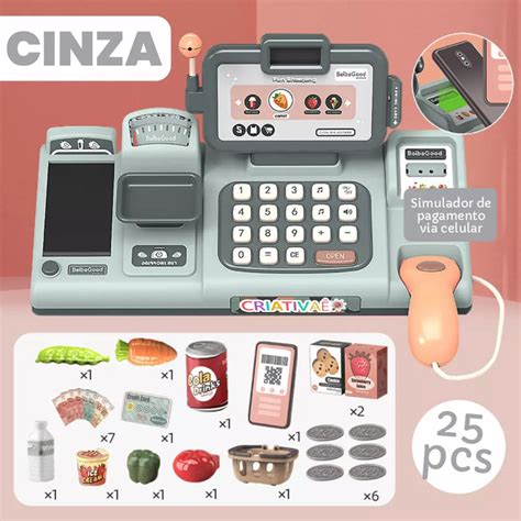 Brinquedo Caixa De Supermercado - Mercaditto - Caixa de Supermercado de Brinquedo + Brinde Exclusivo