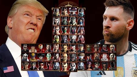 Mortal Kombat 9 DONALD TRUMP LIONEL MESSI Expert Tag Ladder