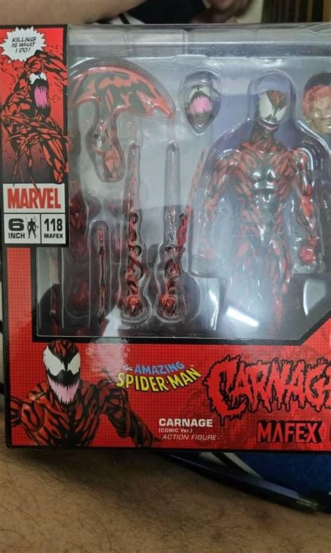 MAFEX CARNAGE COMIC Ver Spider Man Action Figure No 118 Hobbies