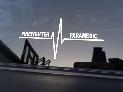 Firefighter Paramedic Vinyl Decal Emergency Rescue Decal Paramedic