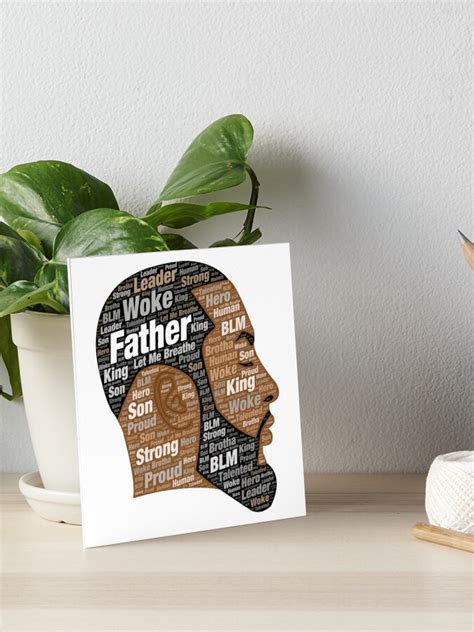 Black Father King Fathers Day Words In Afro Hair Art Board Print