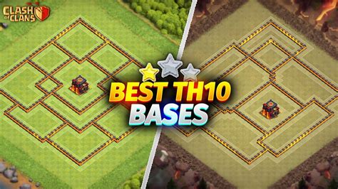 New Th10 Base Link Best Town Hall 10 Trophy War Hybrid Farming Base Clash Of Clans Youtube