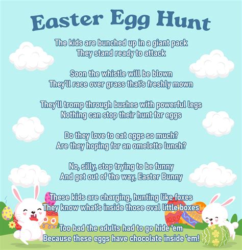 Easter Poems - 10 Free PDF Printables | Printablee