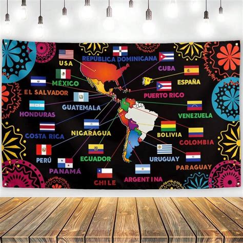 Hispanic Heritage Month Decorations Banner Latino Backdrop Banner