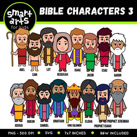 Bible Characters Clip Art 3 - Educational Clip Arts and Bible Stories | Bible characters, Smart ...