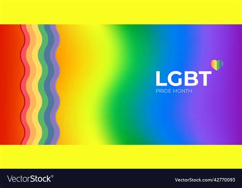 Happy Pride Month Horizontal Banner Royalty Free Vector