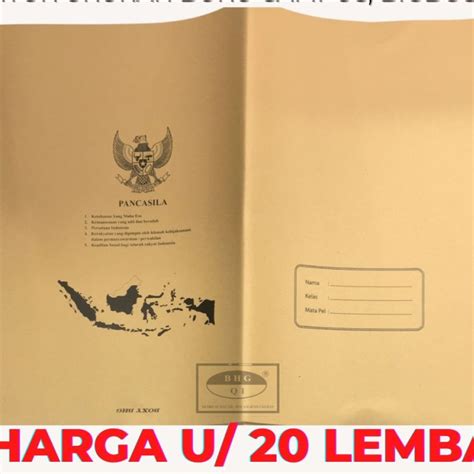 Jual Sampul Buku Coklat Polos Ukuran Kuarto Isi Lembar Shopee