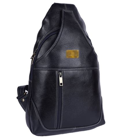 Ergo Royal Black Women Leather Backpack Bag Number Of Compartments 2