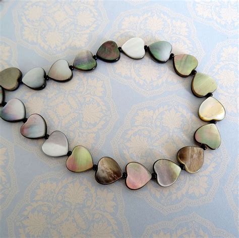 Black Lip Shell Necklace Folksy