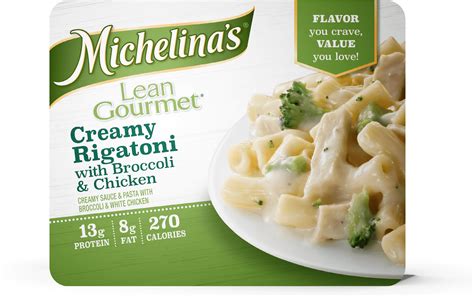 Lean Gourmet Creamy Rigatoni With Broccoli And Chicken Michelina S Frozen Entrees