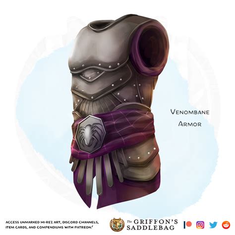 {the Griffon S Saddlebag} Venombane Armor Armor Any Light Armor Thegriffonssaddlebag