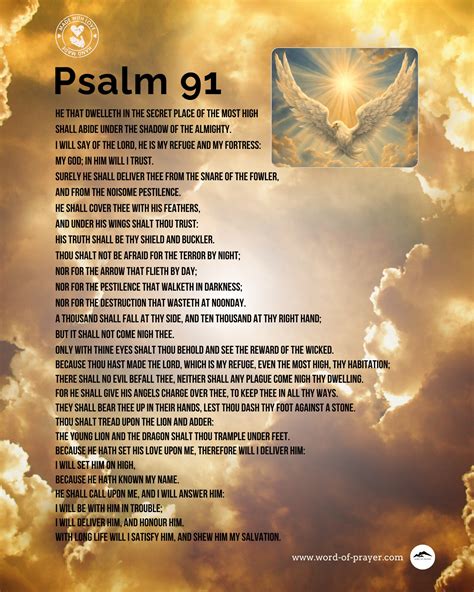 Kjv Psalm 91 King James Version Psalm 91 Psalm 91 Kjv Prayer Psalm 91