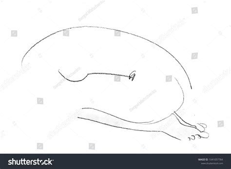 Pencil Drawing On Paper Naked Girl Stock Illustration Shutterstock