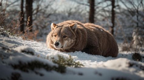 Premium AI Image | Detail the hibernation strategies of various animals ...