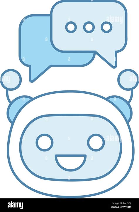 Chatbot With Speech Bubbles Color Icon Modern Robot Talkbot Typing